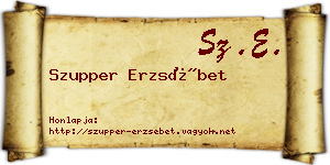 Szupper Erzsébet névjegykártya