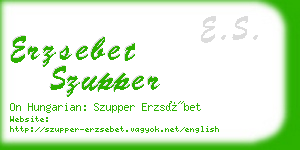 erzsebet szupper business card